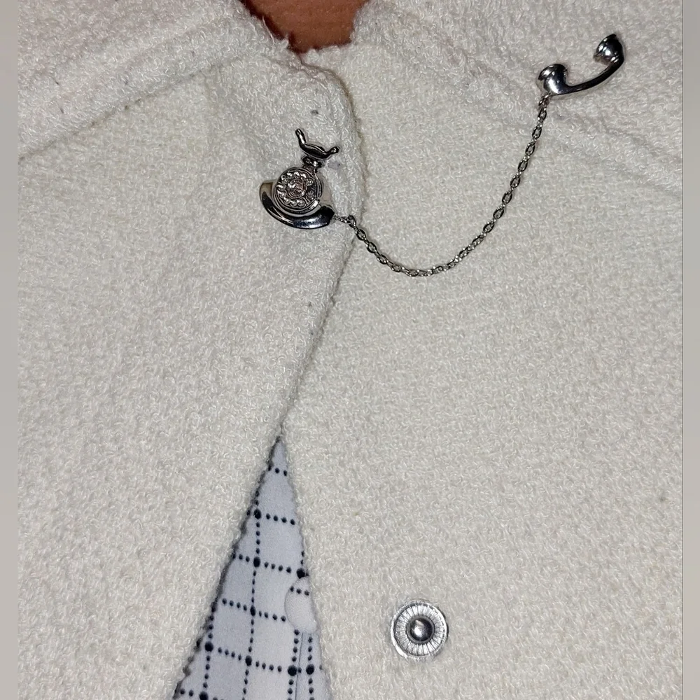 Trifari Silver Colored Rotary Phone Tie Tack or  Scarf Pin Excellent Condition